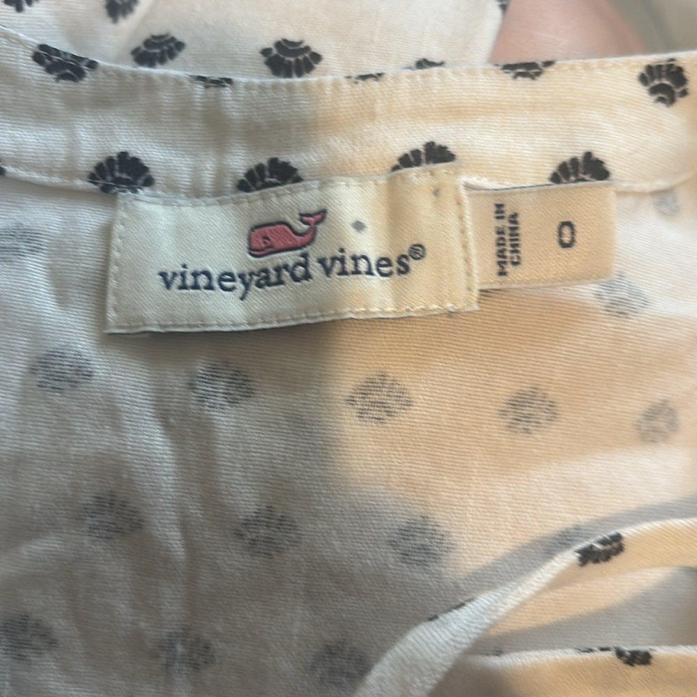 Vineyard Vines- Fan Border Print Tunic Dress size 0 - Picture 7 of 8